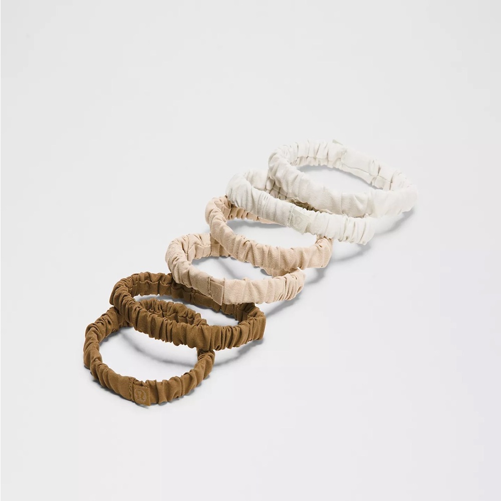 Lululemon Set of Six Neutral Hair Scrunchies